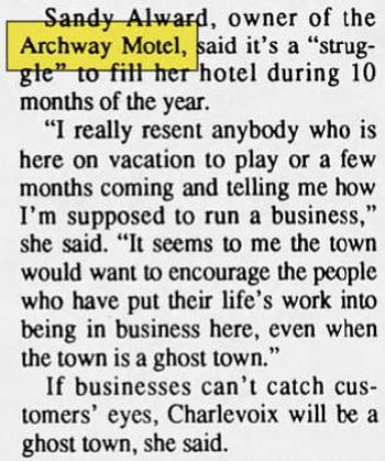 Archway Motel - Aug 1993 Occupancy Rates Are Lower